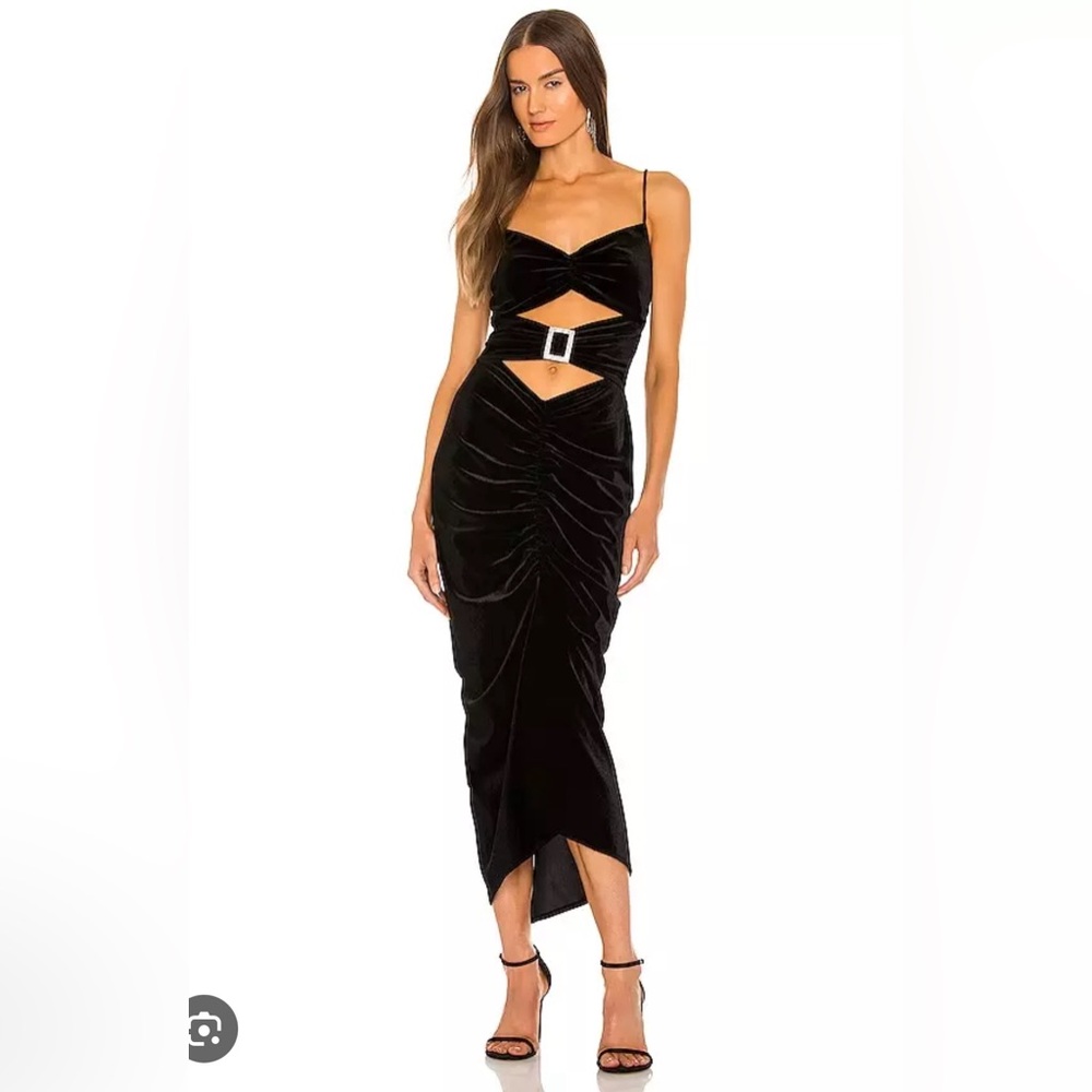 Ronny Kobo x REVOLVE black cutout dress size M